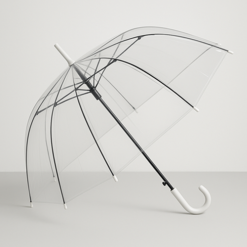 Paraguas Transparente Tipo Hongo